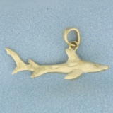 3d Shark Pendant In 14k Yellow Gold