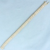 Pave Diamond Tennis Bracelet In 10k Yellow Gold