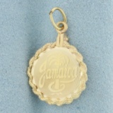 Jamaica Medallion Charm In 14k Yellow Gold