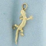 Gecko Charm Or Pendant In 14k Yellow Gold