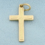 The Father Cross Charm In 14k Yellow Gold