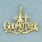 Diamond Cut #1 Godmother Pendant In 14k Yellow Gold