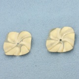 Pinwheel Stud Earring Enhancers In 14k Yellow Gold
