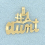 Diamond Cut #1 Aunt Pendant In 14k Yellow Gold
