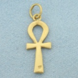 Egyptian Ankh Charm Or Pendant In18k Yellow Gold