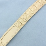Mens Engravable Nugget I.D. Bracelet In 10k Yellow Gold