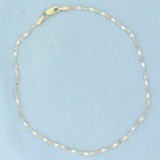Sparkle Link Anklet In 14k Yellow Gold