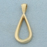 High Polish Teardrop Pendant In 14k Yellow Gold