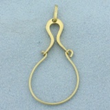 Charm Holder Pendant In 14k Yellow Gold