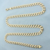 Mens 24 Inch Curb Link Chain Necklace In 10k Yellow Gold