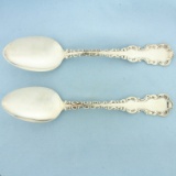 Antique Whiting Louis Xv H.J. Howe Sterling Silver Spoons Set Of 2