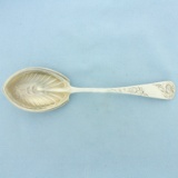 Antique Gorham Jac Rose Bright Cut Sterling Silver Sugar Spoon