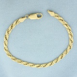 Italian Boston Link Chain Bracelet In 18k Yellow Gold