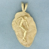 Virgo Zodiac Pendant In 14k Yellow Gold