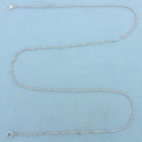 Italian 18 Inch Singapore Link Chain Necklace In Platinum