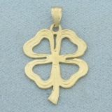 Four Leaf Clover Pendant In 14k Yellow Gold