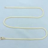 Italian 18 Inch S-link Serpentine Chain Necklace In 14k Yellow Gold