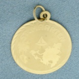 Engravable St. Maarten Charm In 14k Yellow Gold