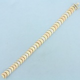 Designer Crescent Link Bracelet In 10k Yellow, White, And Rose Gold
