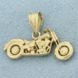Motorcycle Pendant In 14k Yellow Gold