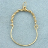 Charm Holder Pendant In 14k Yellow Gold