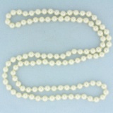 29 Inch Cultured Akoya Pearl Strand Necklace