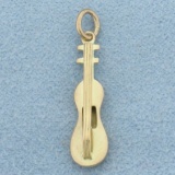 Violin Charm In 10k Yellow Gold