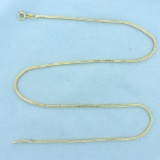 Italian 18 Inch Foxtail Link Chain Necklace In 14k Yellow Gold