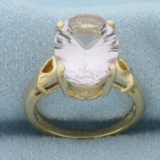 Rose De France Amethyst Fancy Cut Solitaire Ring In 14k Yellow Gold