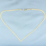 Italian 16 Inch V Herringbone Chain Necklace In 14k Yellow Gold