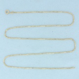 21 Inch Box Link Chain Necklace In 14k Yellow Gold