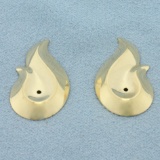 Swoop Teardrop Stud Earring Enhancers In 14k Yellow Gold