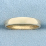 Mens Half Dome Wedding Band Ring In 14k Yellow Gold