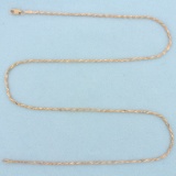Italian 20 Inch Twisting Bevel Link Chain Necklace In 18k Rose Gold