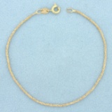 Italian Foxtail Link Bracelet In 14k Yellow Gold