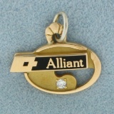 Vintage Alliant Diamond Charm In 10k Yellow Gold