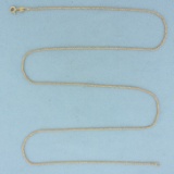 Italian 24 Inch Foxtail Link Chain Necklace In 14k Yellow Gold