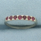 Ruby Band Ring In 14k White Gold