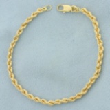 Italian Rope Link Bracelet In 18k Yellow Gold