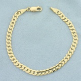 Italian Curb Link Bracelet In 14k Yellow Gold