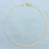 Boston Link Anklet In 14k Yellow Gold