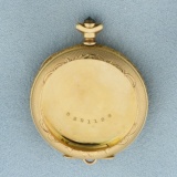 Pocket Watch Locket Case In 14k Yellow Gold