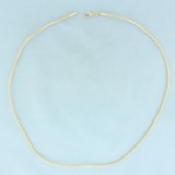 Italian 17 Inch Snake Link Chain Necklace In 14k Yellow Gold