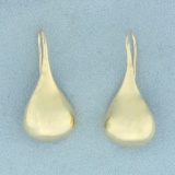 Large Teardrop Earrings In 14k Yellow Gold