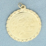 Engravable Happy Birthday Charm Or Pendant In 14k Yellow Gold