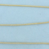 18 Inch Ball Bead Chain Link Necklace In 14k Yellow Gold