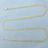 Italian 19 Inch Curb Link Chain Necklace In 10k Yellow Gold