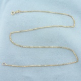 Childs Box Link Chain Necklace In 14k Yellow Gold