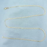 18 Inch Anchor Mariner Link Chain Necklace In 14k Yellow Gold