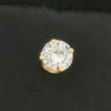 Single Diamond Stud Earring In 14k Yellow Gold